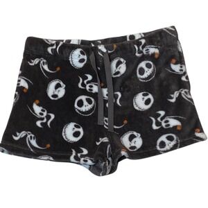 Disney Nightmare Before Christmas Pajama Short M Gray Plush Loungewear Halloween